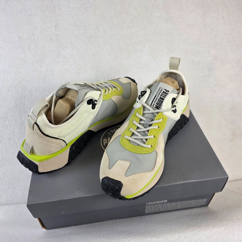Palladium Troop Runner Sneakers Men's 10 Women's 11.5 Cream White‎ Black  NIB - Picture 3 of 8